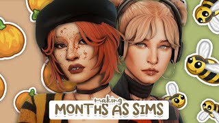 Each Sim is a Different MONTH + CC List | Sims 4 Create a Sim