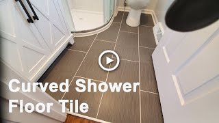 Master Class: Tiling a Round Corner Shower Floor Like a Pro!