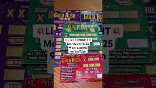 LIVE TONIGHT new gold rush Florida lottery scratch off tickets #scratchofftickets #live #scratchers