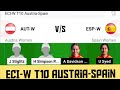 AUT-W vs ESP-W DREAM11 || ESP W VS AUT W DREAM11 PREDICTION || ECI-W T10 || Austria Vs Spain Women