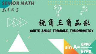 高中数学 锐角三角函数  Acute angle triangle, Trigonometry