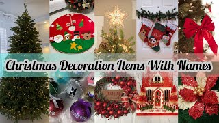 Christmas decorative items name | 20 Christmas decoration you must own | Christmas decoration ideas🦋