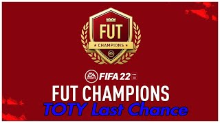 Fut Champs Weekend League | FIFA 22 ULTIMATE TEAM (TOTY FINAL DAY)