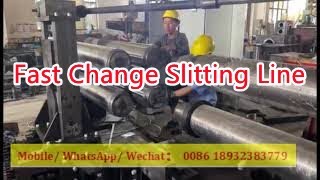 Fast Change Blades Slitting Line Machine in Test Running #slitting #slittingline #slittingmachine