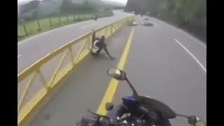 Impresionantes videos de accidentes de motociclistas en Bogotá: cuidado en las vías