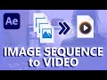 Image Sequence to Video in After Effects #tutorial #aftereffects #image #imagevideo #adobe #video