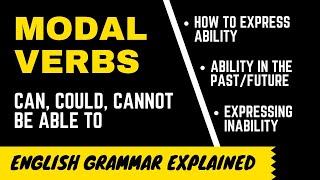 Modal Verbs expressing ABILITY - CAN, COULD, BE ABLE TO