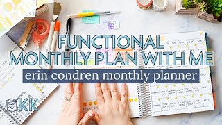 Erin Condren Functional Plan with Me Monthly and Dashboard Pages Setup How to Track Goals in Planner