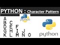 Python Character pattern program | Triangle pattern |