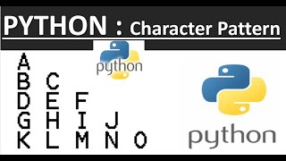 Python Character pattern program | Triangle pattern |