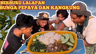 NIKMATNYA REBUSAN BUNGA PEPAYA DAN KANGKUNG DENGAN DI TEMANI SAMBAL TERASI DAN IKAN ASIN GORENG