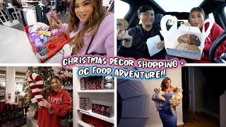 CHRISTMAS DECOR SHOPPING + OC food adventure!! Vlogmas Day 0