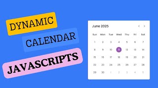 Build A Simple Calendar Using Html Css And JavaScript #webdevelopment #fullstackdeveloper #project