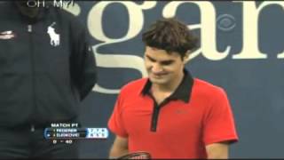 Federer Amazing Shot at the US Open 2009 semifinal