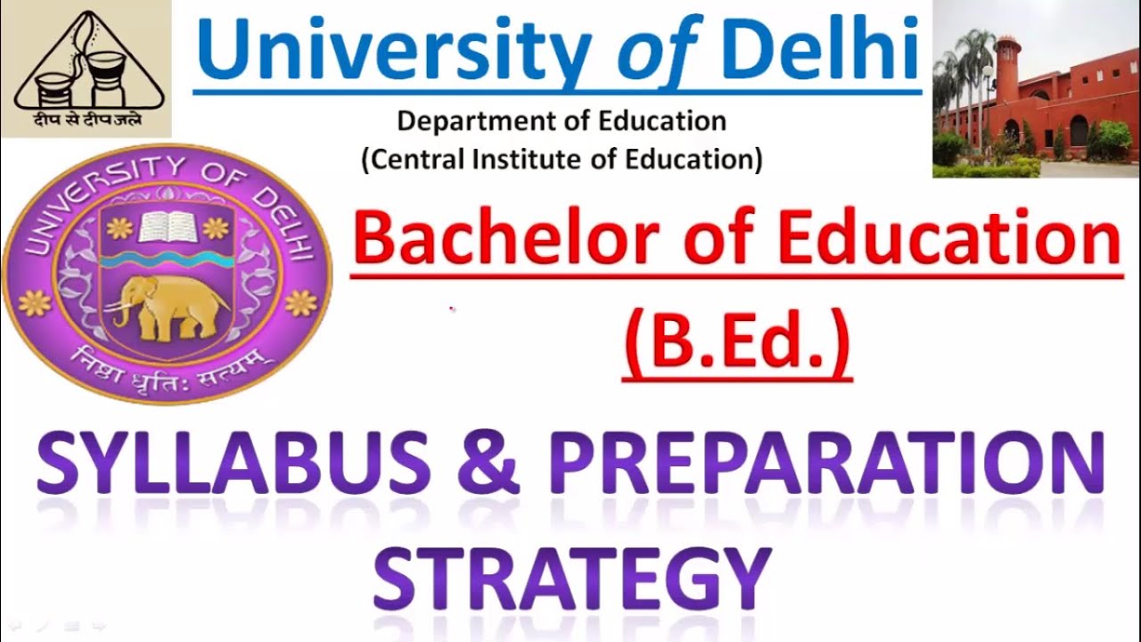 Delhi University Bachelor's In Education (B.Ed) Entrance Exam Syllabus ...