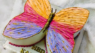 വീണ്ടും വെറൈറ്റി🧡🦋💜🦋🩷 🦋 #redvelvetcakemalayalam#trendingvideo  #butterflycake#cake#tabletreatsbynaz