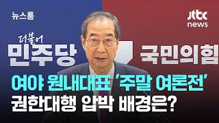 여야 원내대표의 '주말 여론전'…권한대행 압박 '초강수' 배경은? / JTBC 뉴스룸