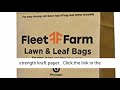 fleet farm gallon heavy duty brown paper lawn and refuse bags for home and garden overview