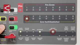 How to disable/enable zones and other functions on a CFP fire alarm panel