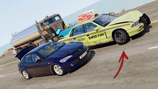 BeamNG Drive - Cars vs Angry Taxi #3 (RoadRage)