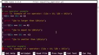 Perl Equality Operator Example