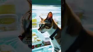 AI猫🐈スーパーの食品コーナーを覗く @amada-870 #aimovie #猫動画 #猫 #スーパーマーケット #supermarket  #shorts #cat