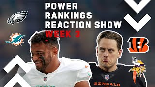 NFL Week 3 Power Rankings Reaction Show