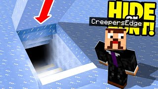 I made a SECRET Minecraft base under ICE LAKE.. (Hide Or Hunt #1)
