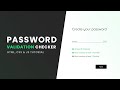 Password Validation Checker | HTML CSS JavaScript Tutorial