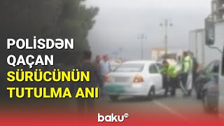 Bakıda sürücü polisin \