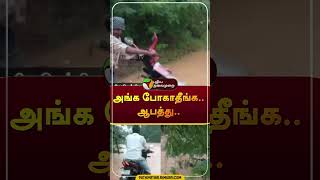 ஆபத்தை உணராமல் காட்டாற்றை கடக்கும் மக்கள் | #shorts | #pudukoattai