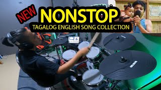 NONSTOP ENGLISH TAGALOG SONG LIVE DRUM COVER
