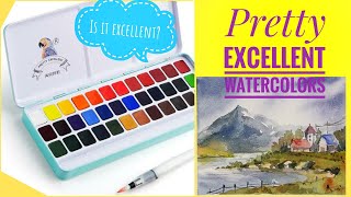 Shopee's Pretty Excellent Watercolors Unboxing & Review : Is it Excellent?