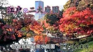 東京都　約480本の紅葉が鮮やか彩る 小石川後楽園 江戸の二大庭園 !!