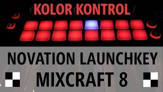 Novation Launchkey Pad Color Control with Mixcraft 8