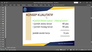 VIDEO PRESENTASI MODAL KERJA