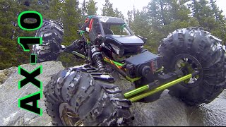 RC CWR AX-10 at Elbow Falls River rocks Crawling