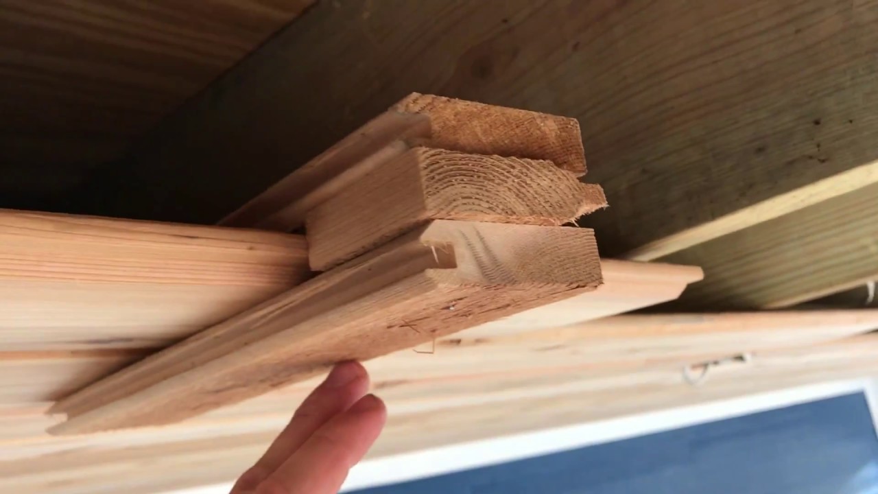 Installing Cedar Tongue And Groove Porch Ceiling - YouTube