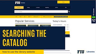Searching the FIU Libraries Catalog 💻🖱📚