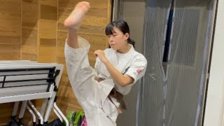 極真会‼️美しい回し蹴り‼️#karate #空手 #極真空手 #kyokushin#空手女子