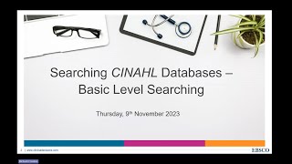 Searching CINAHL Databases - Basic Level Searching (Classic EBSCOhost)