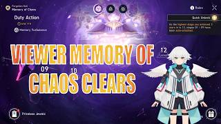 Viewer Memory of Chaos Clears!