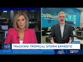 tracking ernesto tropical storm expected to intensify to hurricane