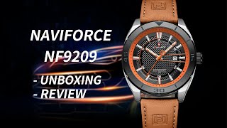 Unboxing Review丨NAVIFORCE Watch NF9209 Japanese Quartz Calendar Avant-Guard Fashion Watch