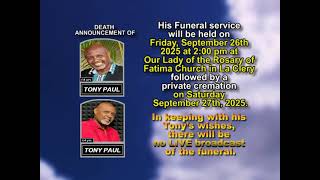 Tony Paul ~ Short Obituary