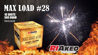 USA 1.4G CAKE “MAX LOAD#28” 10 shots RK52428 | RIAKEO FIREWORKS