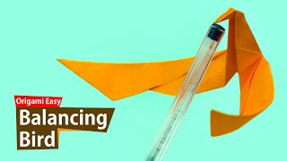 How To Make Origami Balancing Bird (Paper toys)