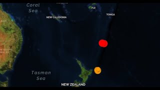 A SECOND Massive Earthquake of M7.4 Strikes Of Coast of New Zealand, Tsunami Alert Issued for Region