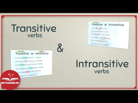 How do you tell if a sentence is transitive or intransitive?