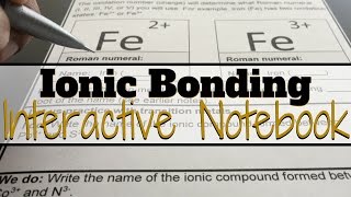 Ionic Bonding and Ionic Compounds for Interactive Notebooks
